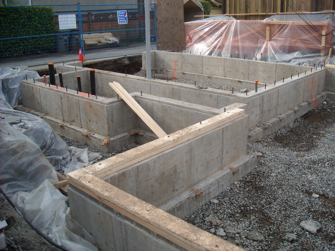 Completed foundation for new carriage home by JDL Homes Vancouver